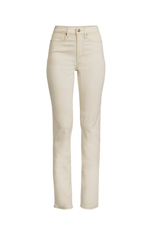 LANDS' END LANDS' END RECOVER HIGH RISE STRAIGHT LEG BLUE JEANS