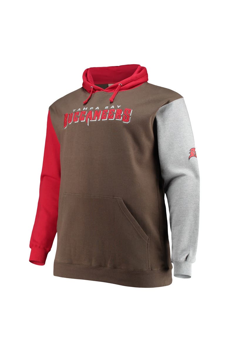 PROFILE Men's Red/Black Tampa Bay Buccaneers Big & Tall Pullover Hoodie, Alternate, color, Red