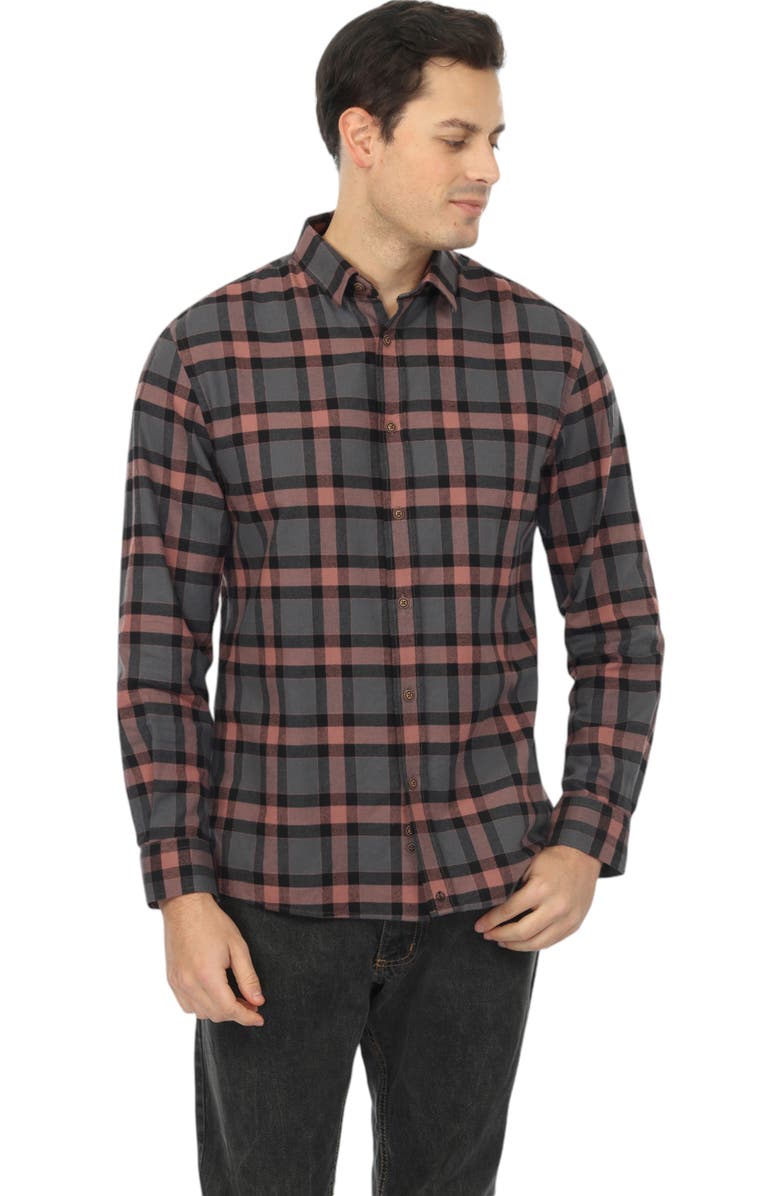 Vustra Men's Ascent Plaid Light Flannel Shirt, Main, color, 