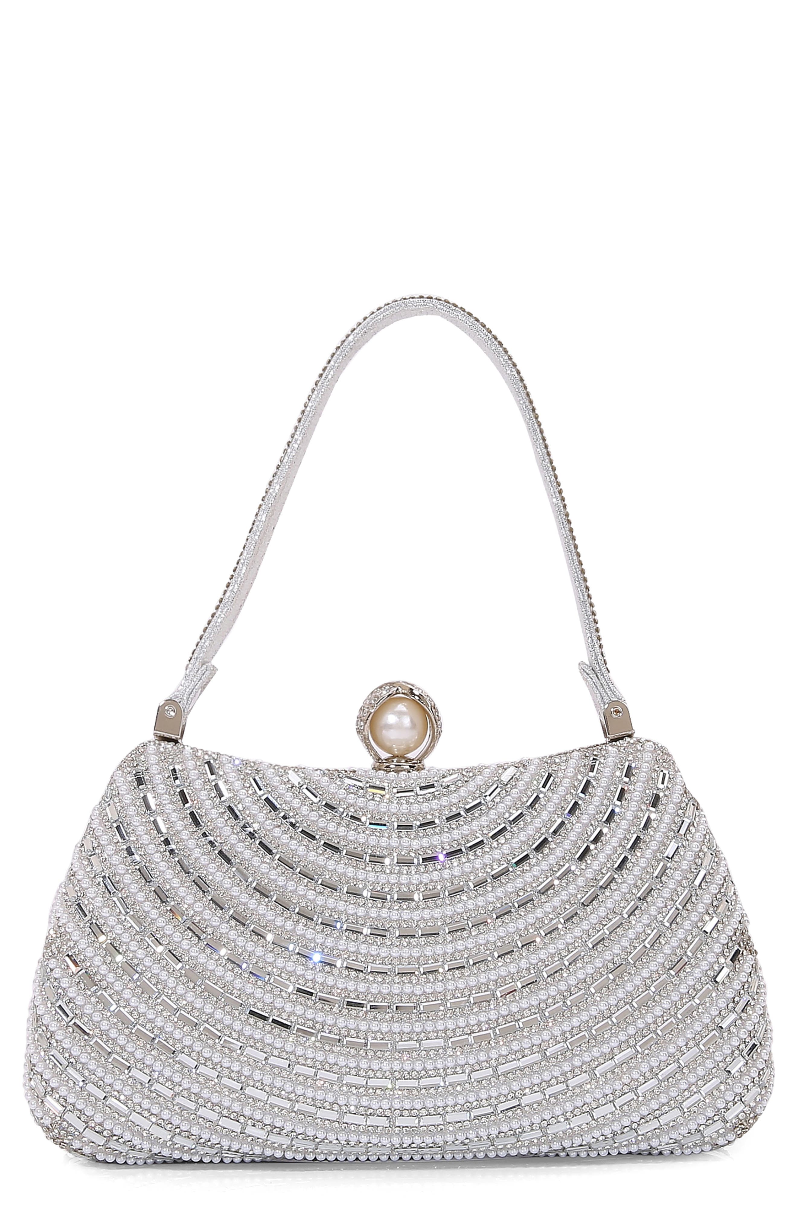 BERNESS Circle Rhinestone Design Shoulder Bag