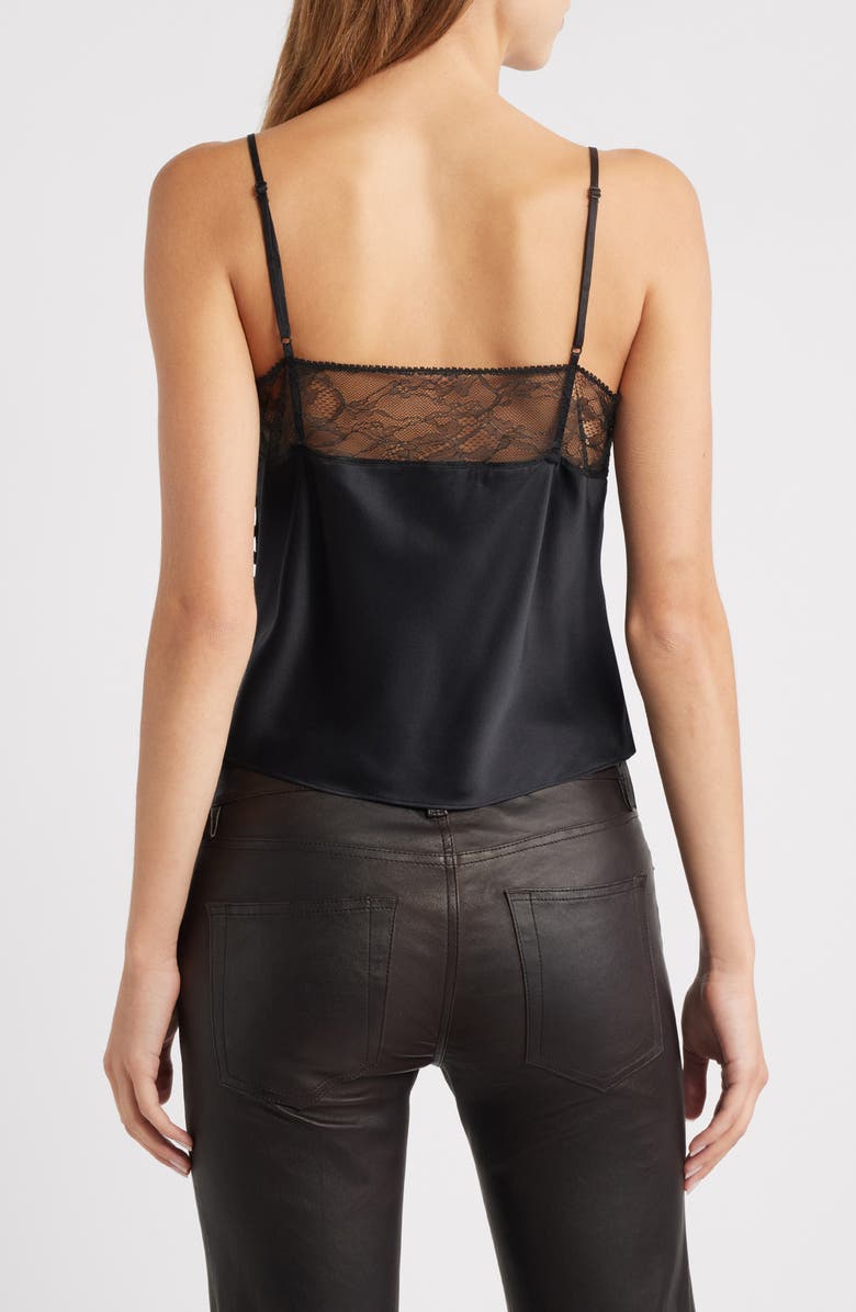 FRAME The Lace Inset Silk Satin Camisole, Alternate, color, 