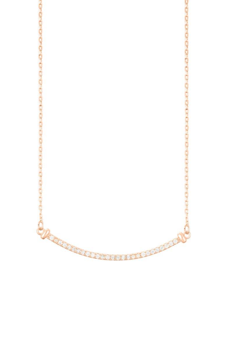 Curved Bar Necklace, Main, color, PINK