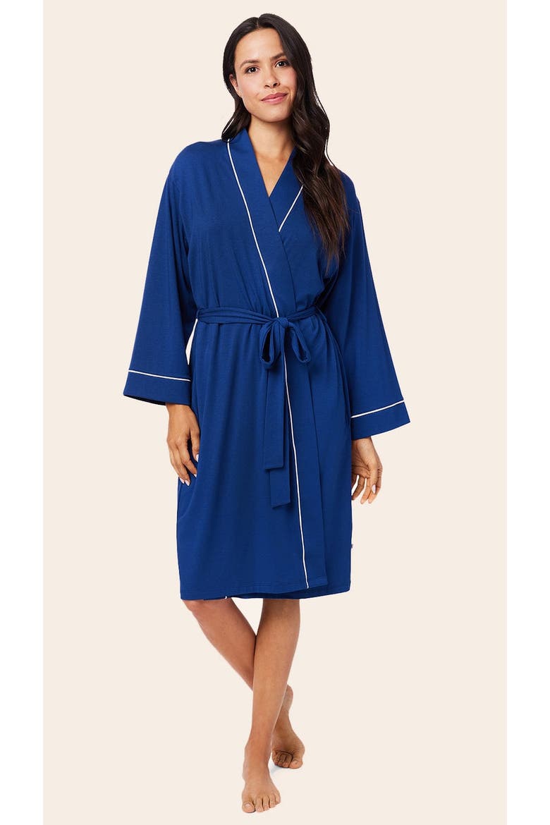 Pima Knit Robe, Main, color, Classic Marine Blue