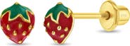 In Season Jewelry Summer Strawberry Plated Earrings