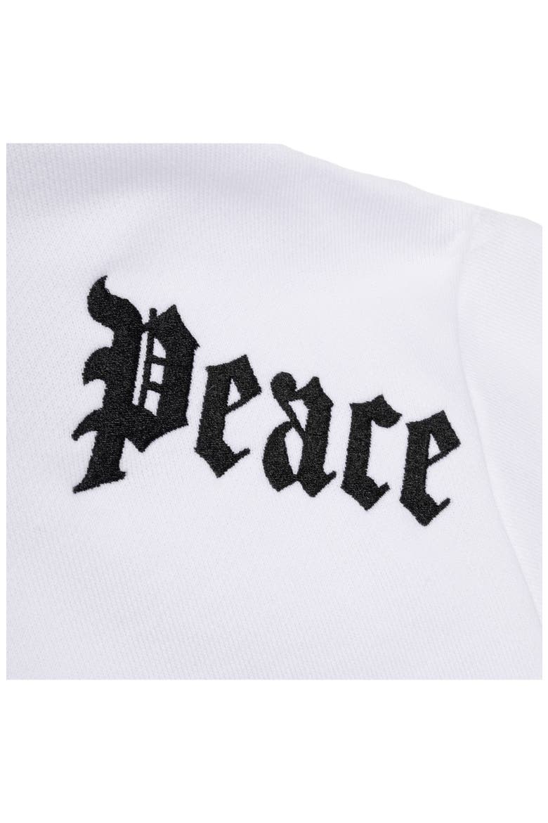 Mascot Graphic Cotton Polo Sweater, Alternate, color, WHITE