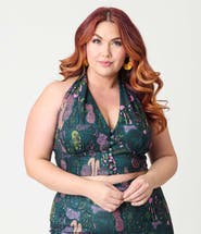 Smak Parlour Plus Size Halter Neck Crop Top