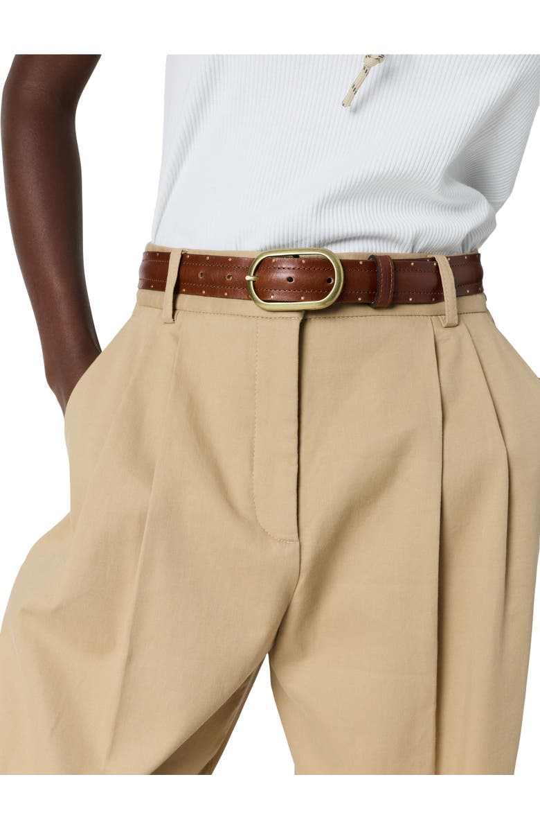 GERARD DAREL Azra High Rise Pleated Trousers, Alternate, color, Camel