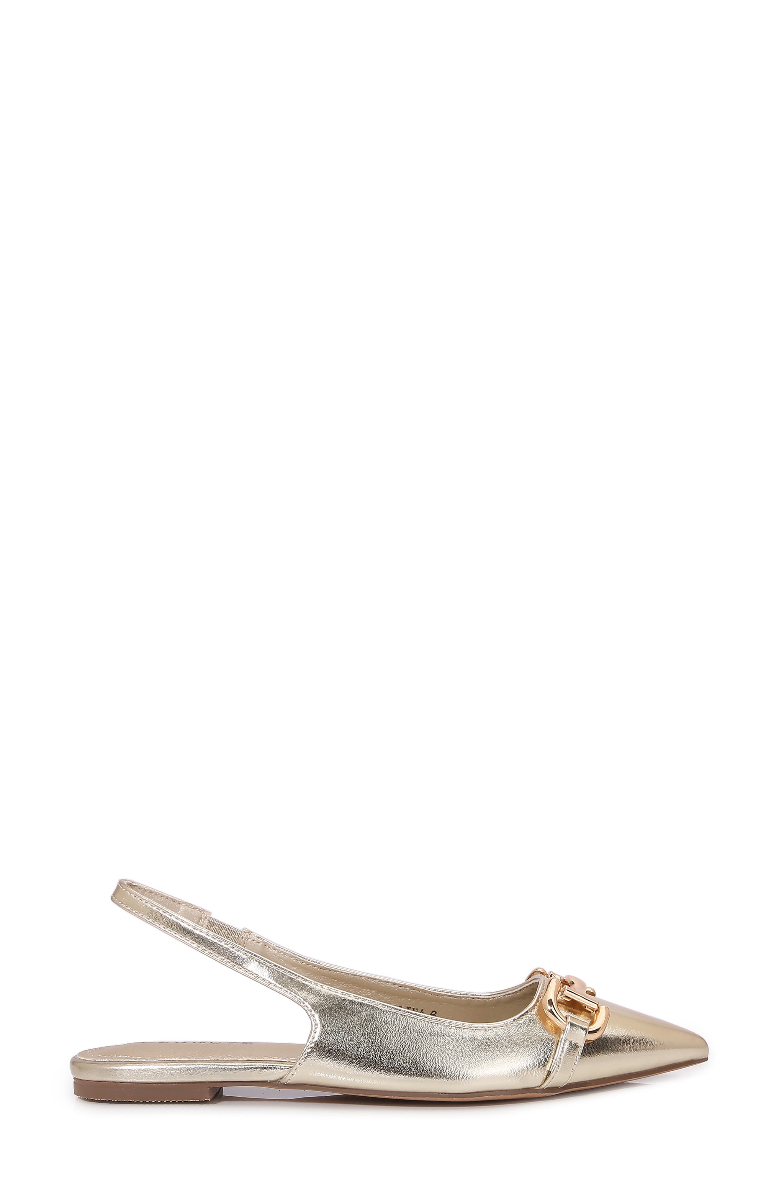 Bit Slingback Flat, Alternate, color, GOLD