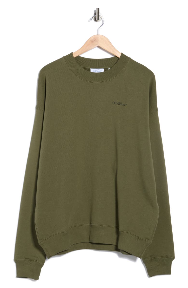 Off-White Graphic Sweatshirt, Alternate, color, Winter Moss-Black