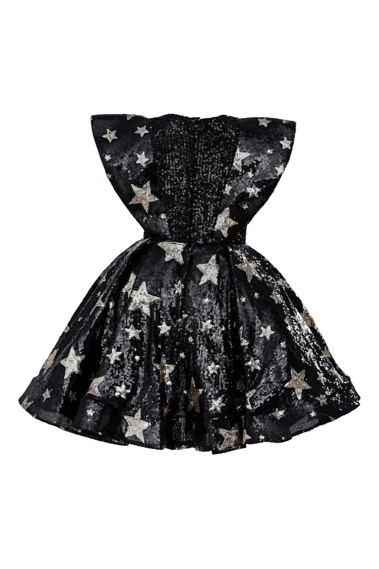 Starlit Rivior Dress, Alternate, color, Black