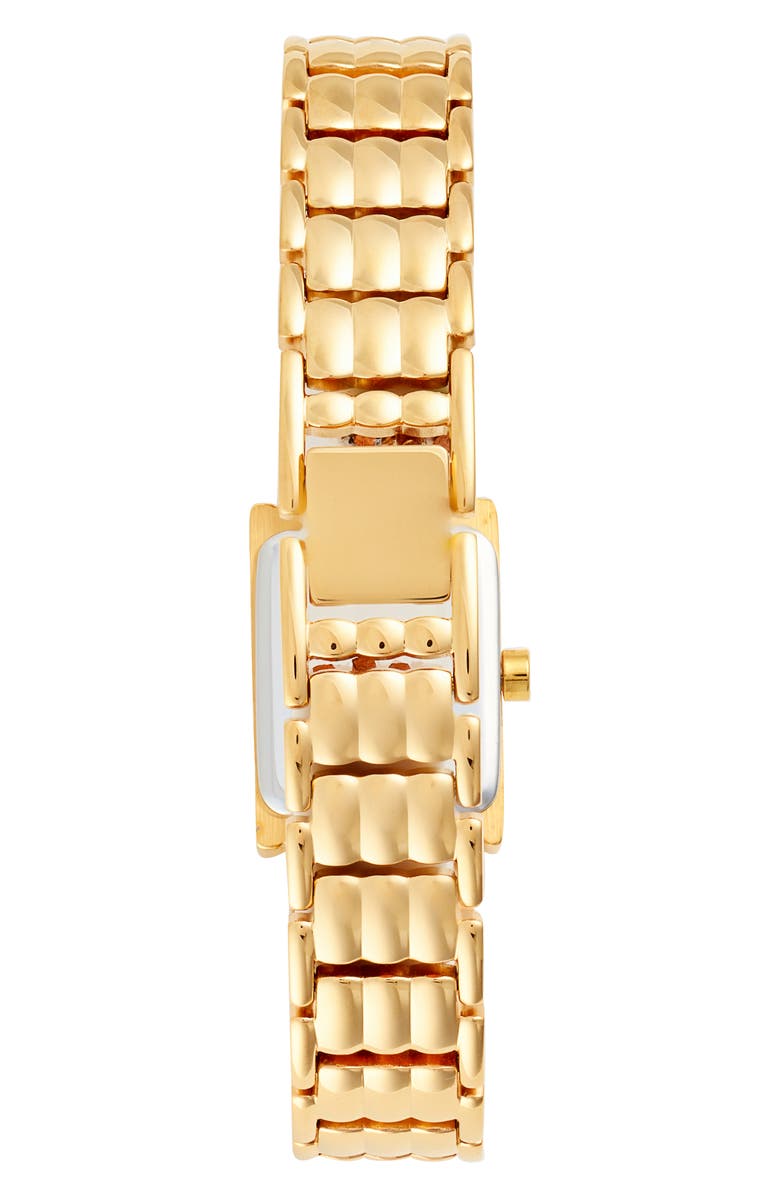 CENDRE Mila Tank Bracelet Watch, 17mm x 24mm, Alternate, color, White / 18K Gold