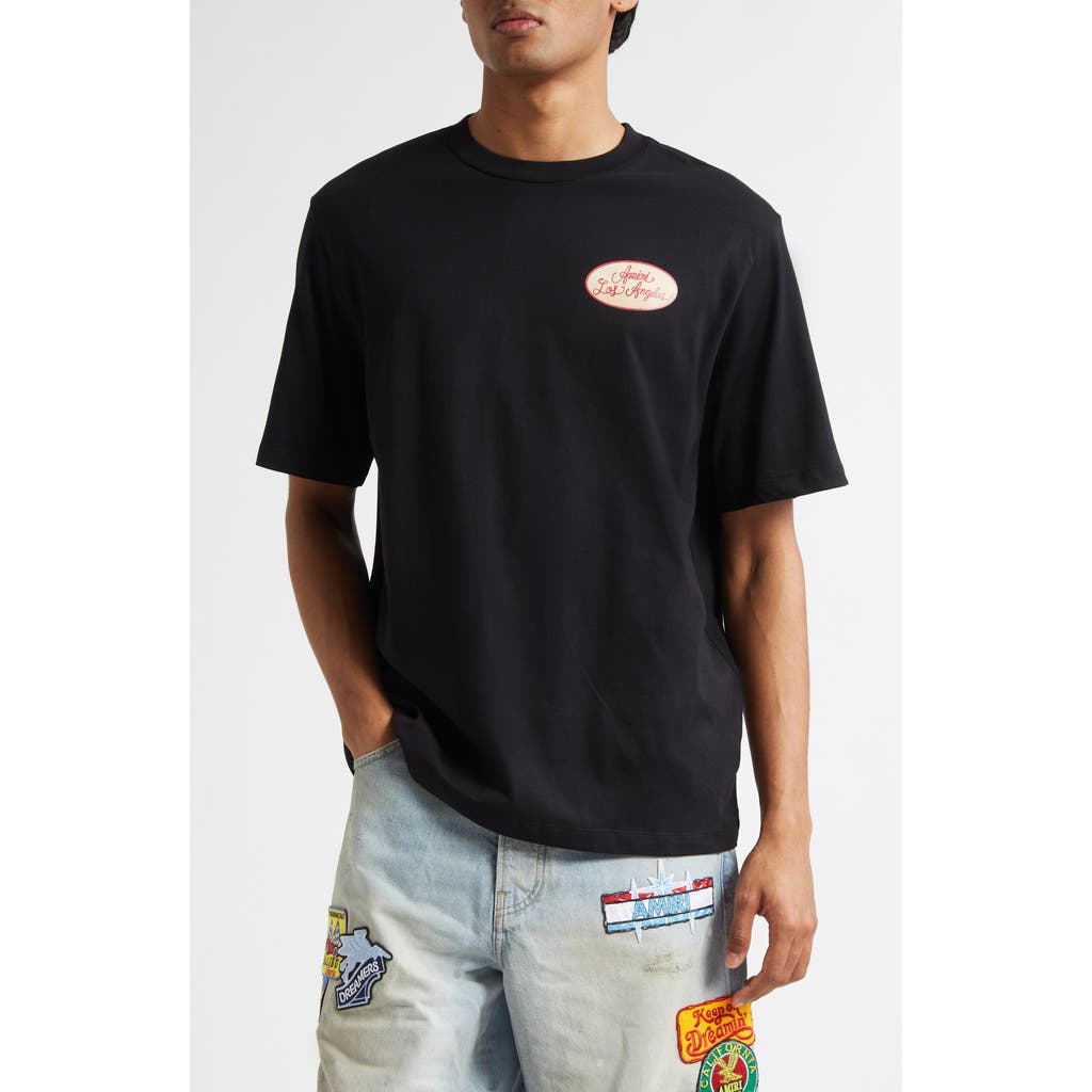 Amiri Graphic Print Cotton T-shirt With Multicolored Back