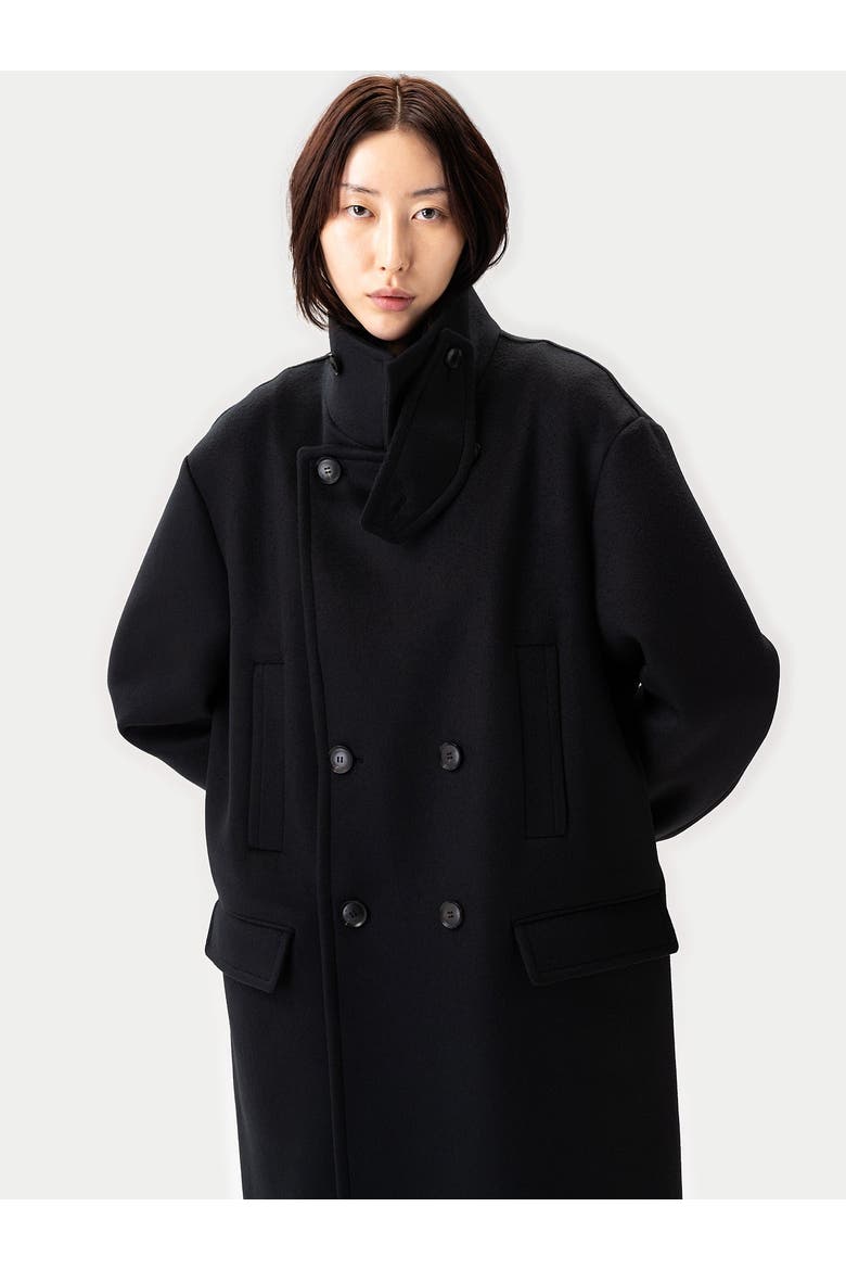Unisex Cashmere Trench Coat, Alternate, color, black