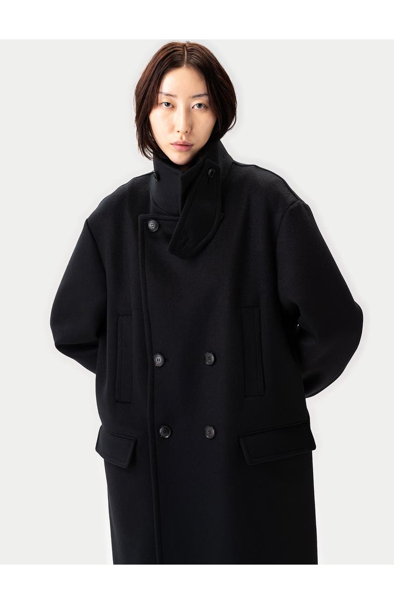 Gobi Cashmere Unisex Cashmere Trench Coat, Alternate, color, Black