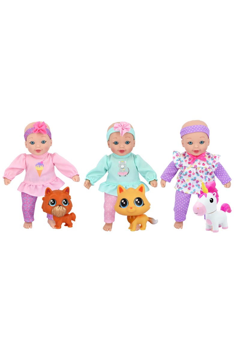 Little Sweeties Baby Doll with Pets, Main, color, Multicolored