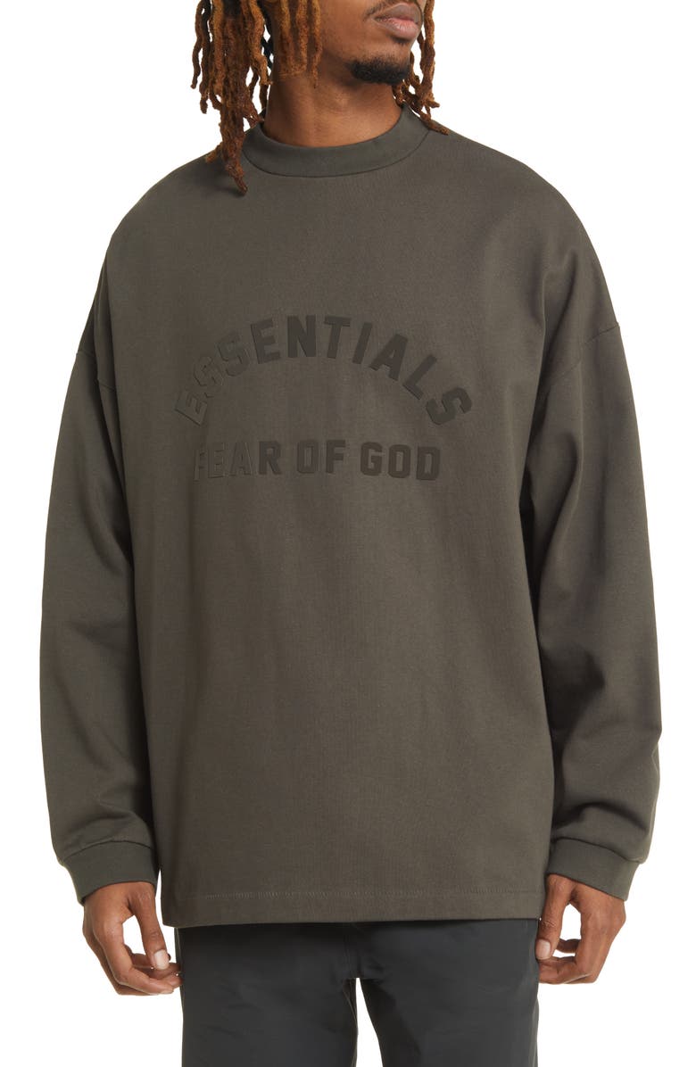 Fear of God Essentials Logo Long Sleeve T-Shirt, Main, color, 
