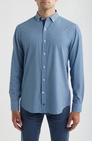 Johnston & Murphy XC+™ Performance Game Day Gingham Button-Up Shirt