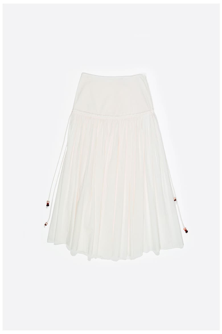 Cotton Flared Skirt, Alternate, color, WHITE