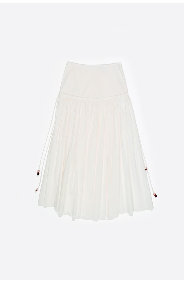 Bimba y Lola Cotton Flared Skirt, Alternate, color, White