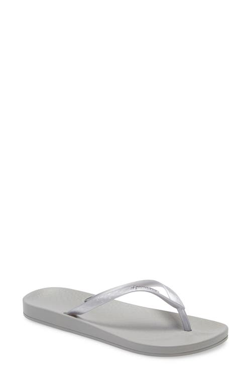Ipanema 'ana' Flip Flop In Grey/silver