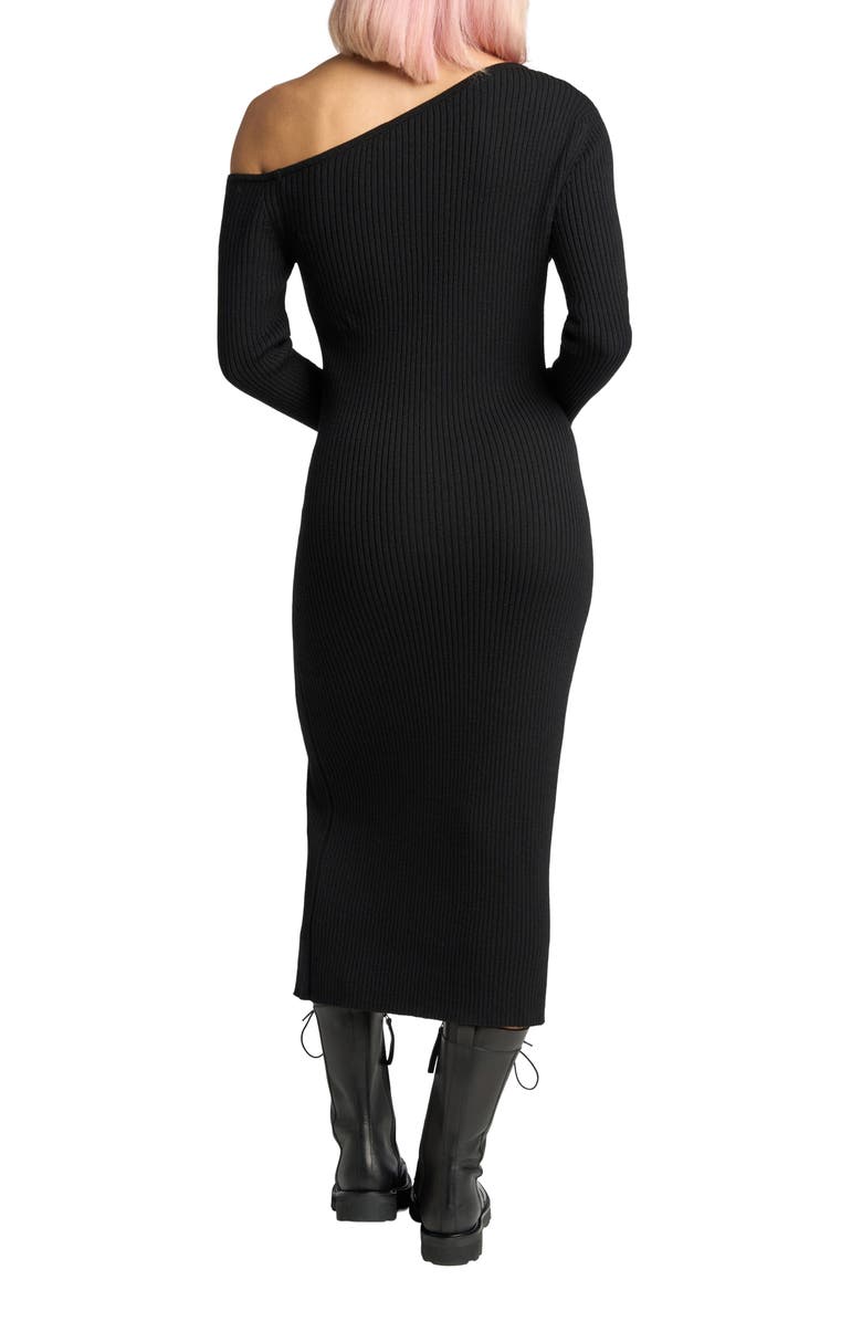 LITA by Ciara Asymmetric One-Shoulder Long Sleeve Sweater Dress, Alternate, color,