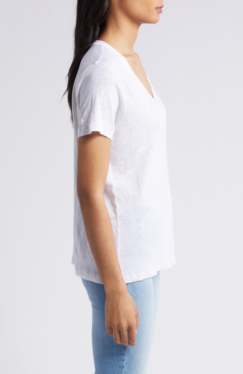 vineyard vines V-Neck Linen T-Shirt, Alternate, color, 