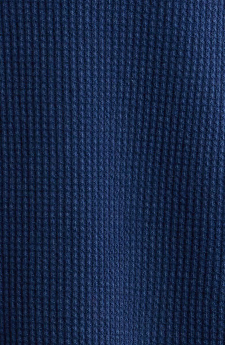 Lucky Brand Textured Sleeve Mixed Media Henley, Alternate, color, Dress Blues