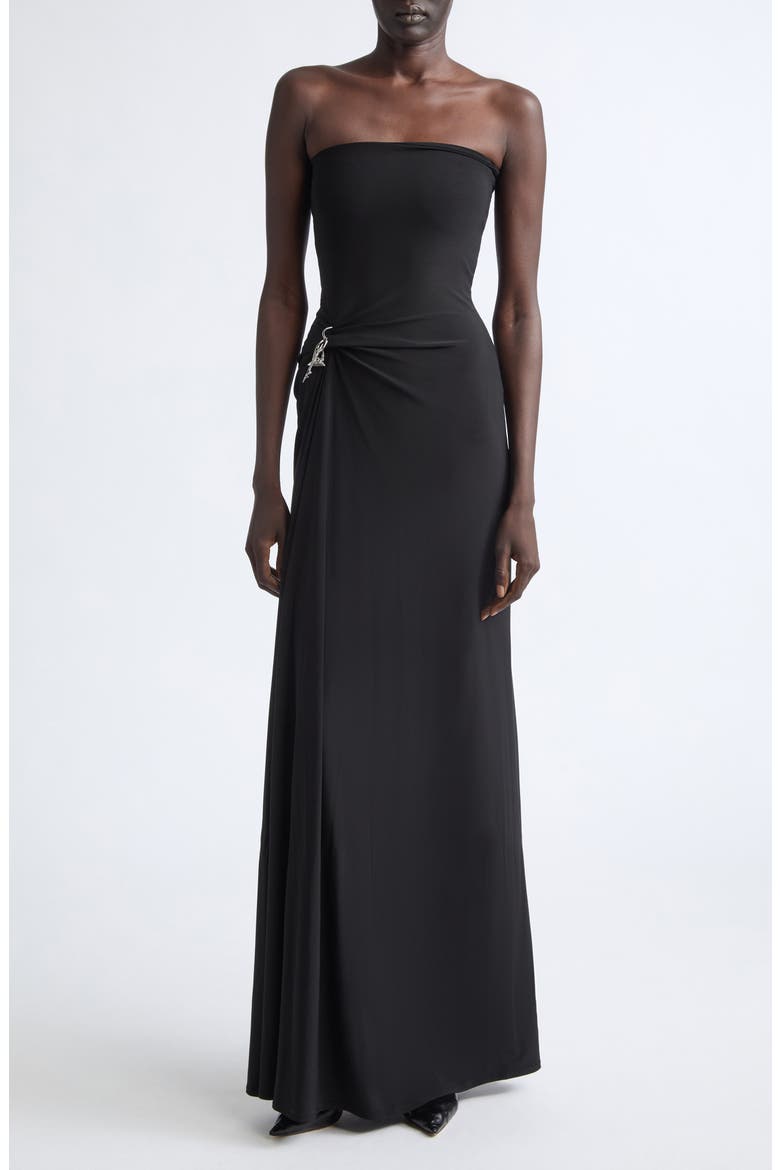 Relic Charms Strapless Maxi Dress, Main, color, BLACK