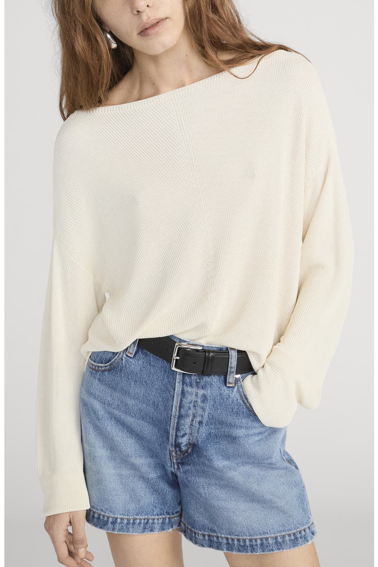 The Everyday High Waist Denim Shorts, Alternate, color, TEMPO