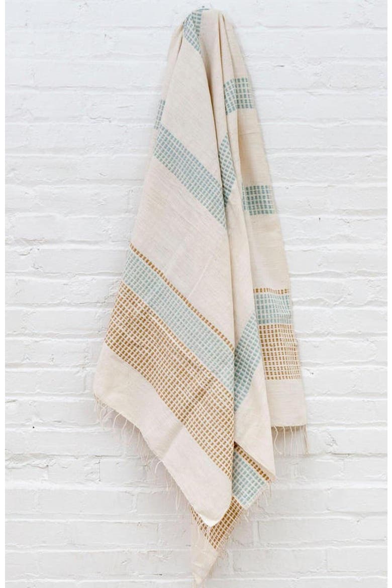 Camden Cotton Bath Towel, Main, color, Sand/Azure