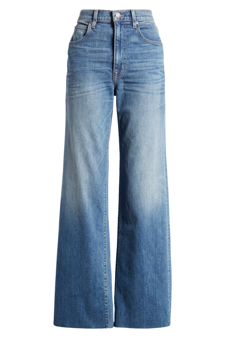 Grace High Waist Raw Hem Wide Leg Jeans, Alternate, color, LAUREL CANYON