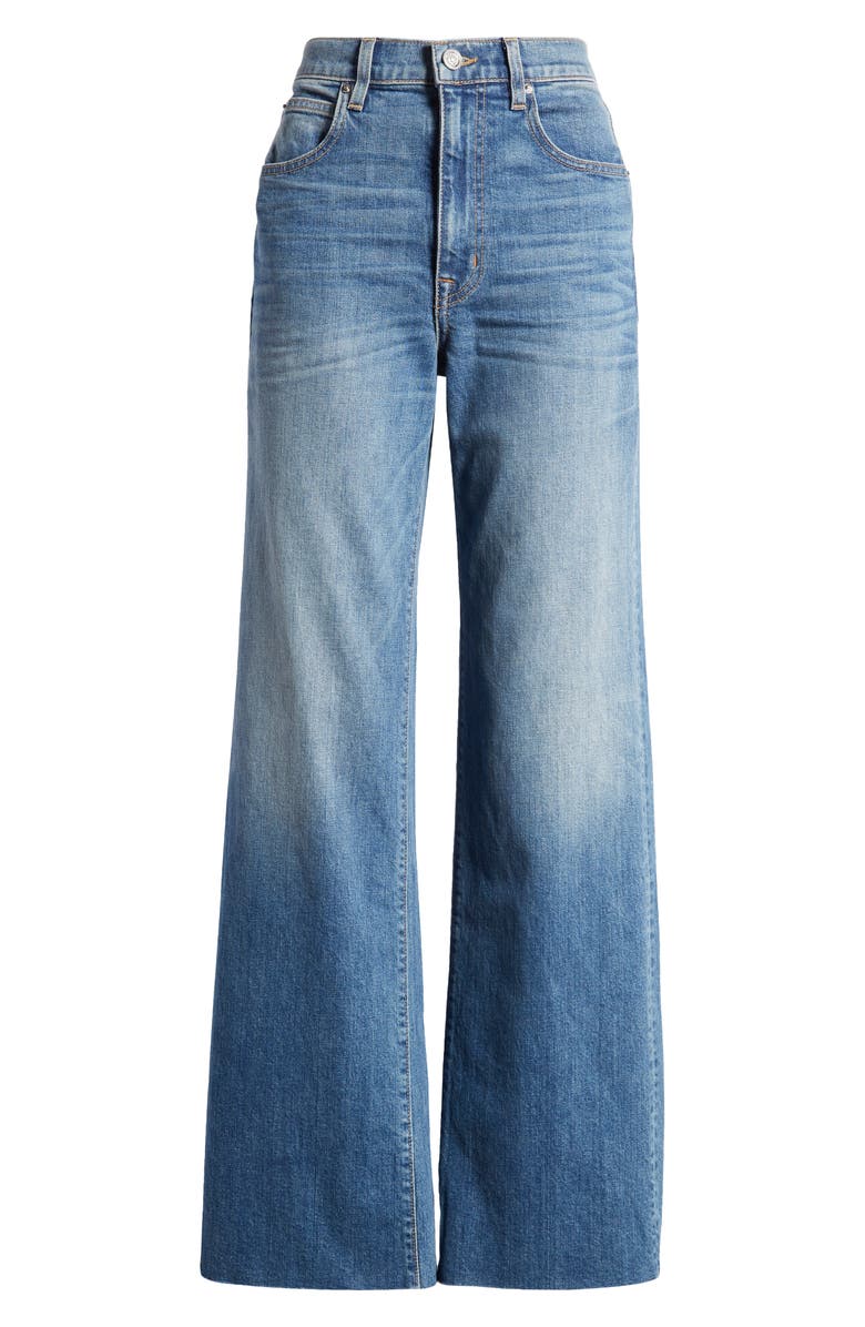 SLVRLAKE Grace High Waist Raw Hem Wide Leg Jeans, Alternate, color, Laurel Canyon