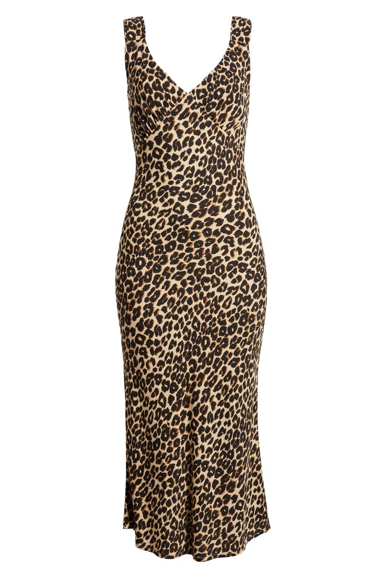 Beauden Print V-Neck Dress, Alternate, color, LEO