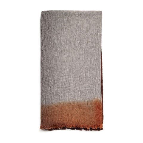 Simply Taupe Brown Gray Hand Spun Merino Handloom Throw