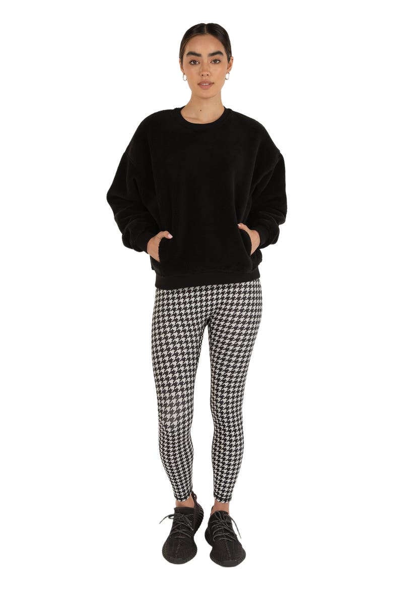 Teddy Micro Fleece Lined Sweatshirt, Main, color, Black