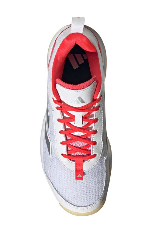 Adidas Originals Adidas Avaflash Low Tennis Shoe In White/silver Metallic/red