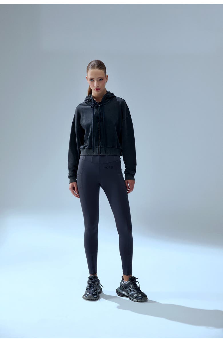 PCFG Cotton Your *Itch Acid Wash Zipped Hoody, Alternate, color, Black