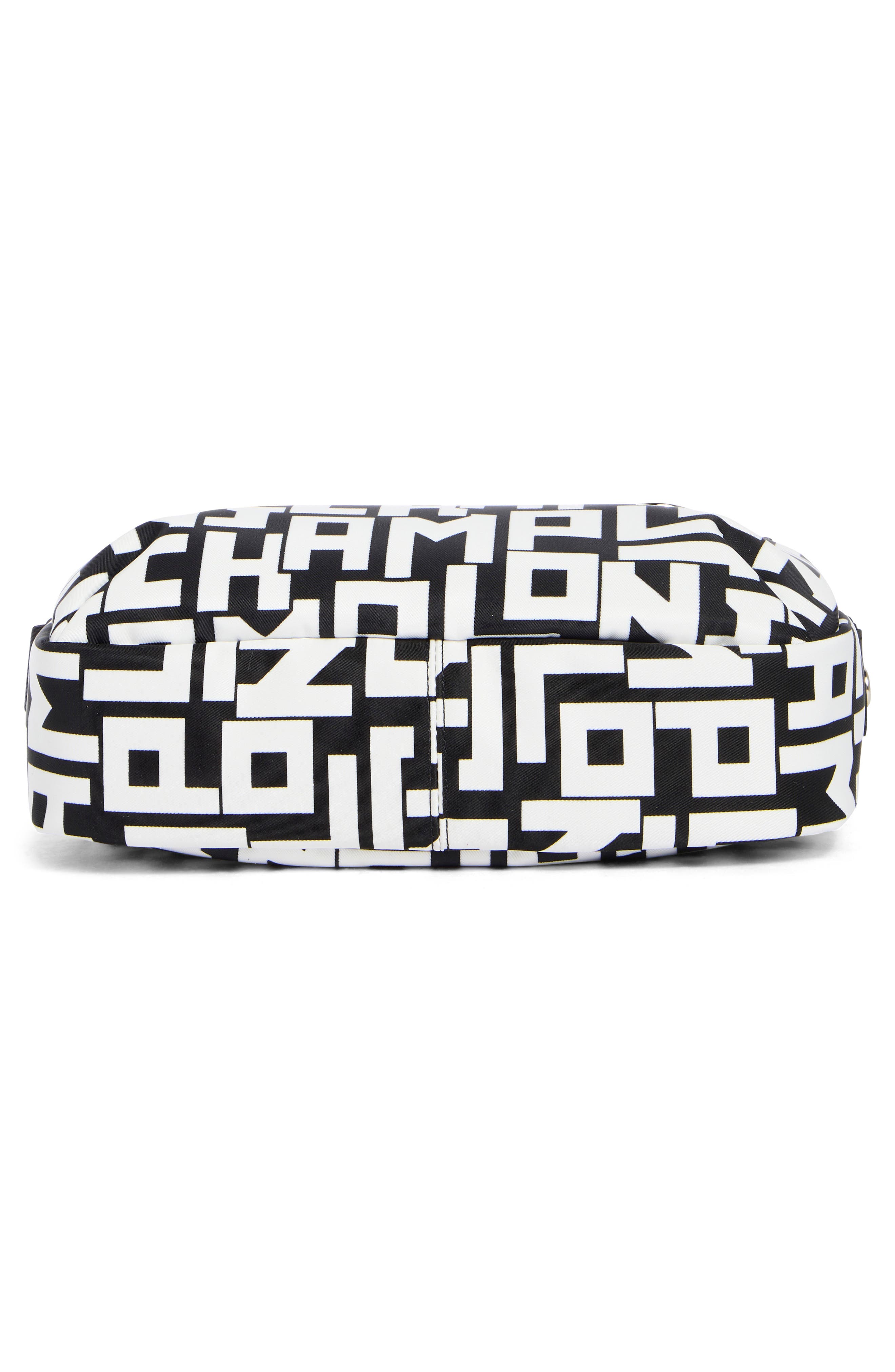 Longchamp Le Pilage Medium Camera Bag, Alternate, color, Black/White