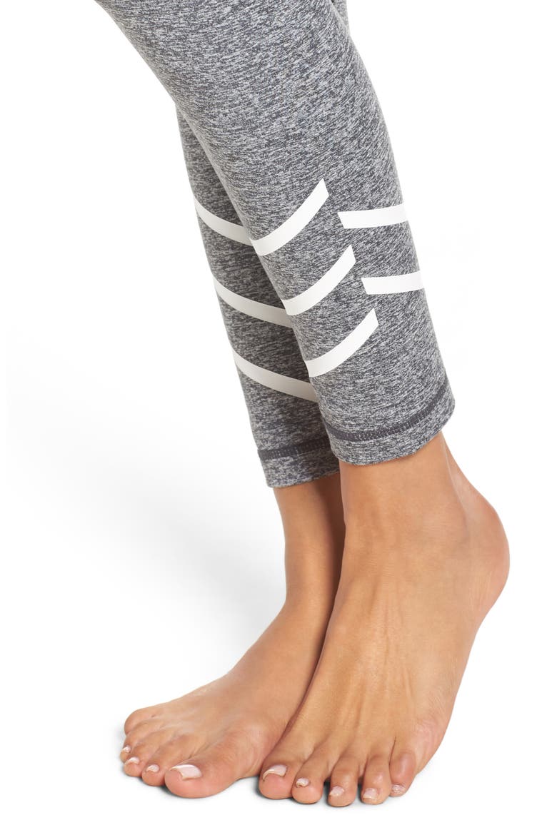 Arrow High Waist Midi Leggings, Alternate, color, GREY GRAPHITE  MELANGE