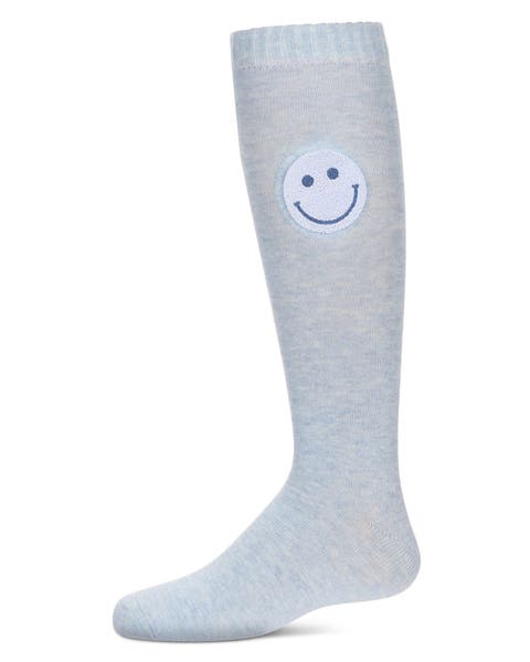 Fuzzy Smiley Face Knee High Socks (Toddler, Little Kid & Big Kid)