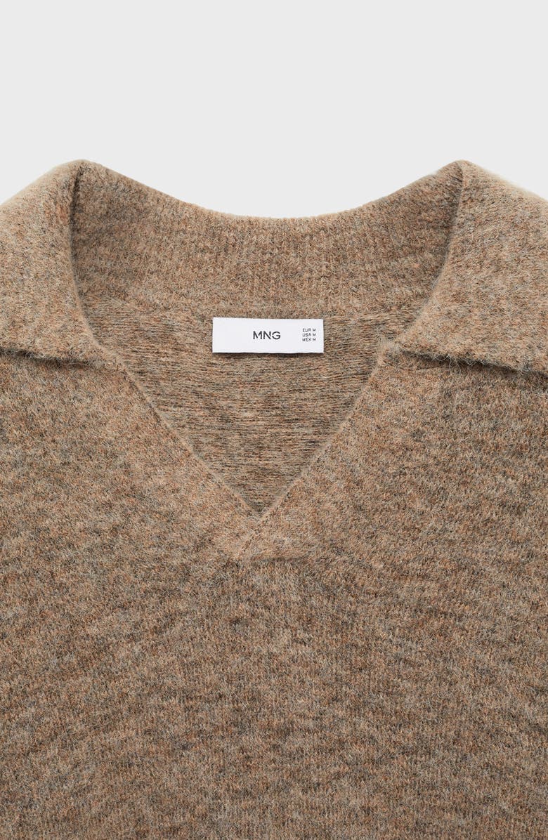 MANGO Knit Polo Sweater, Alternate, color, 