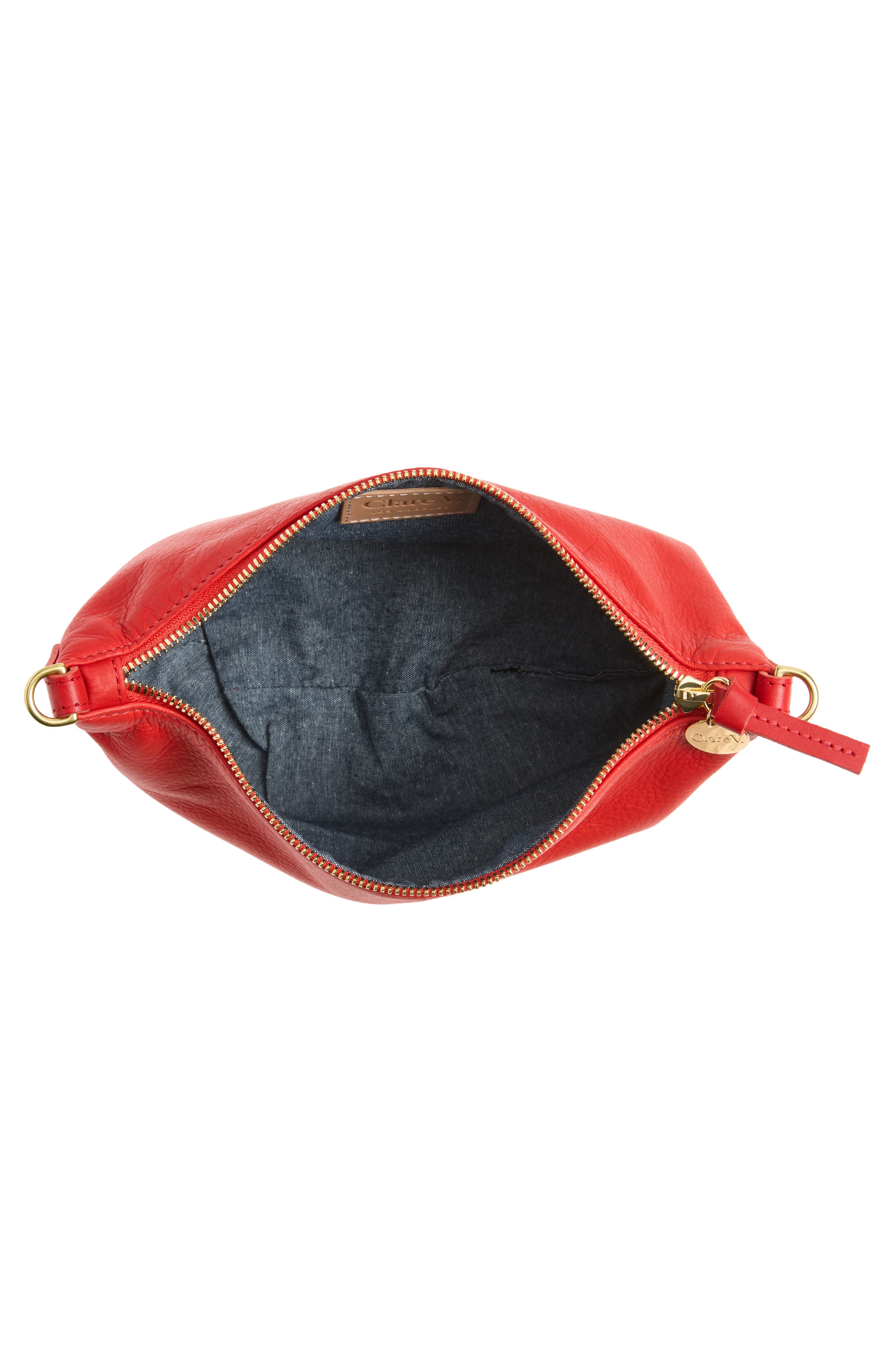 Petit Moyen Leather Messenger Bag, Alternate, color, LIPSTICK LAMBA