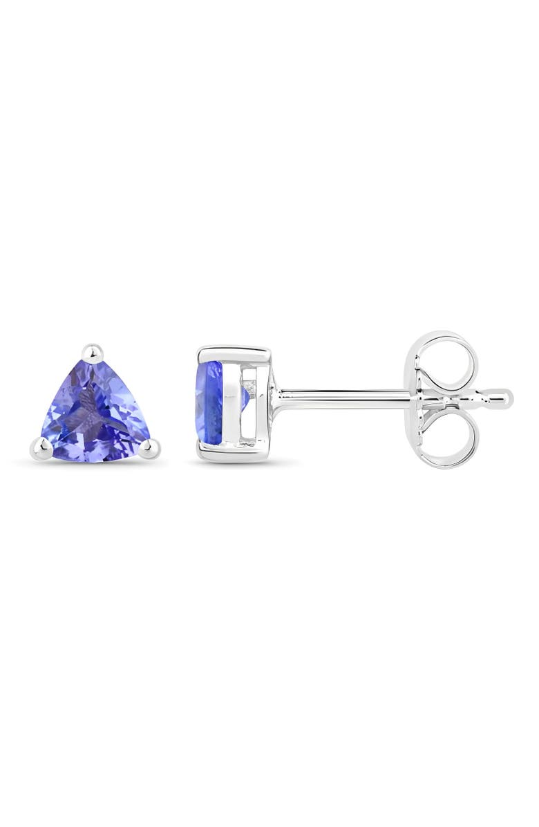 Donatello Gian Sterling Silver Triangle Tanzanite Earrings, Main, color, Tanzanite
