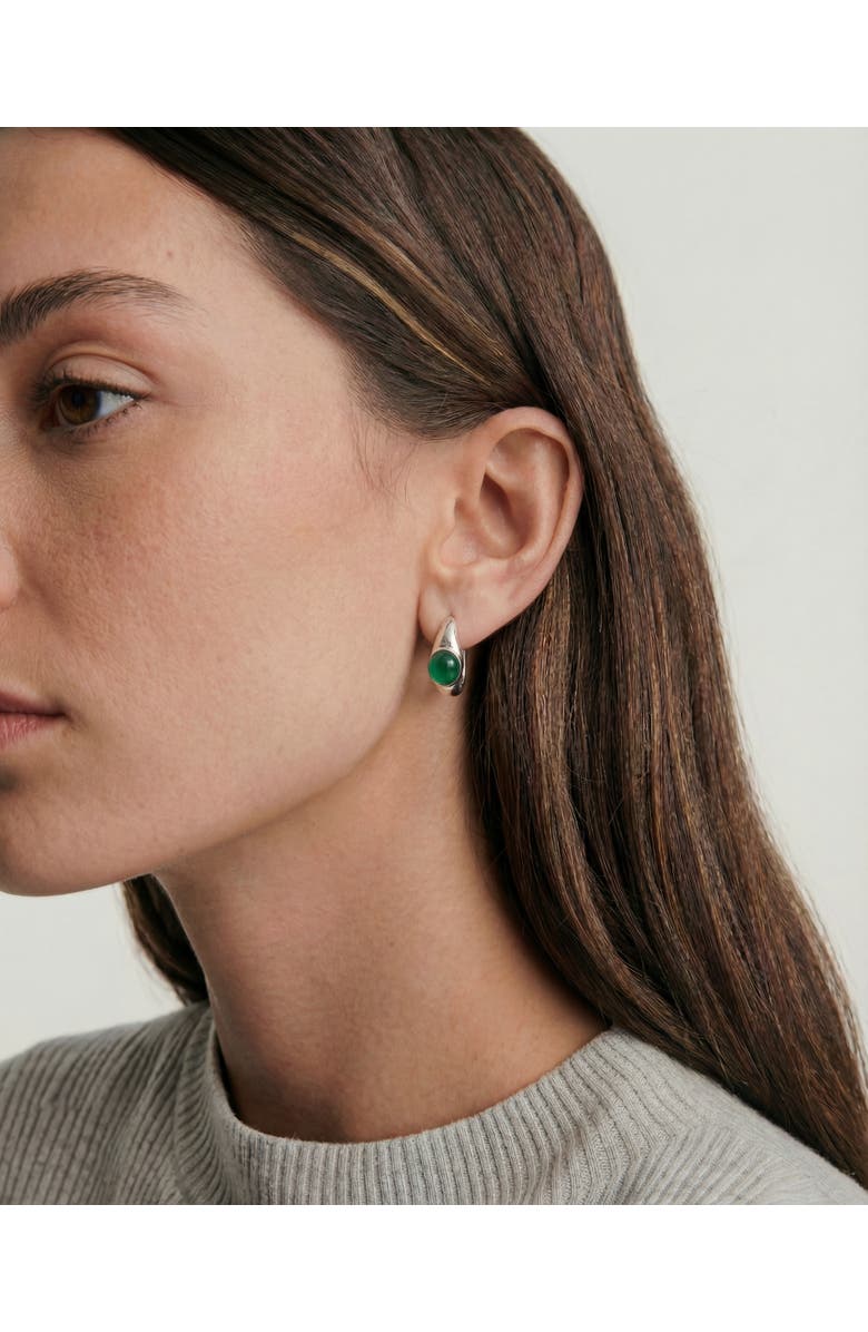 seree Brooke Jade Stone Hoop Earrings, Alternate, color,