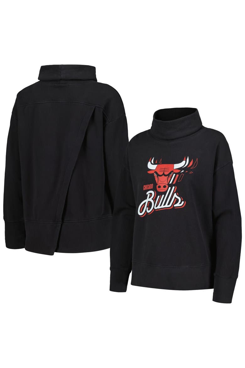 Women's Levelwear Black Chicago Bulls Sunset Pullover Sweatshirt, Main, color, Black