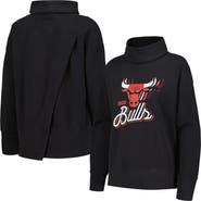 LEVELWEAR Women's Levelwear Black Chicago Bulls Sunset Pullover Sweatshirt
