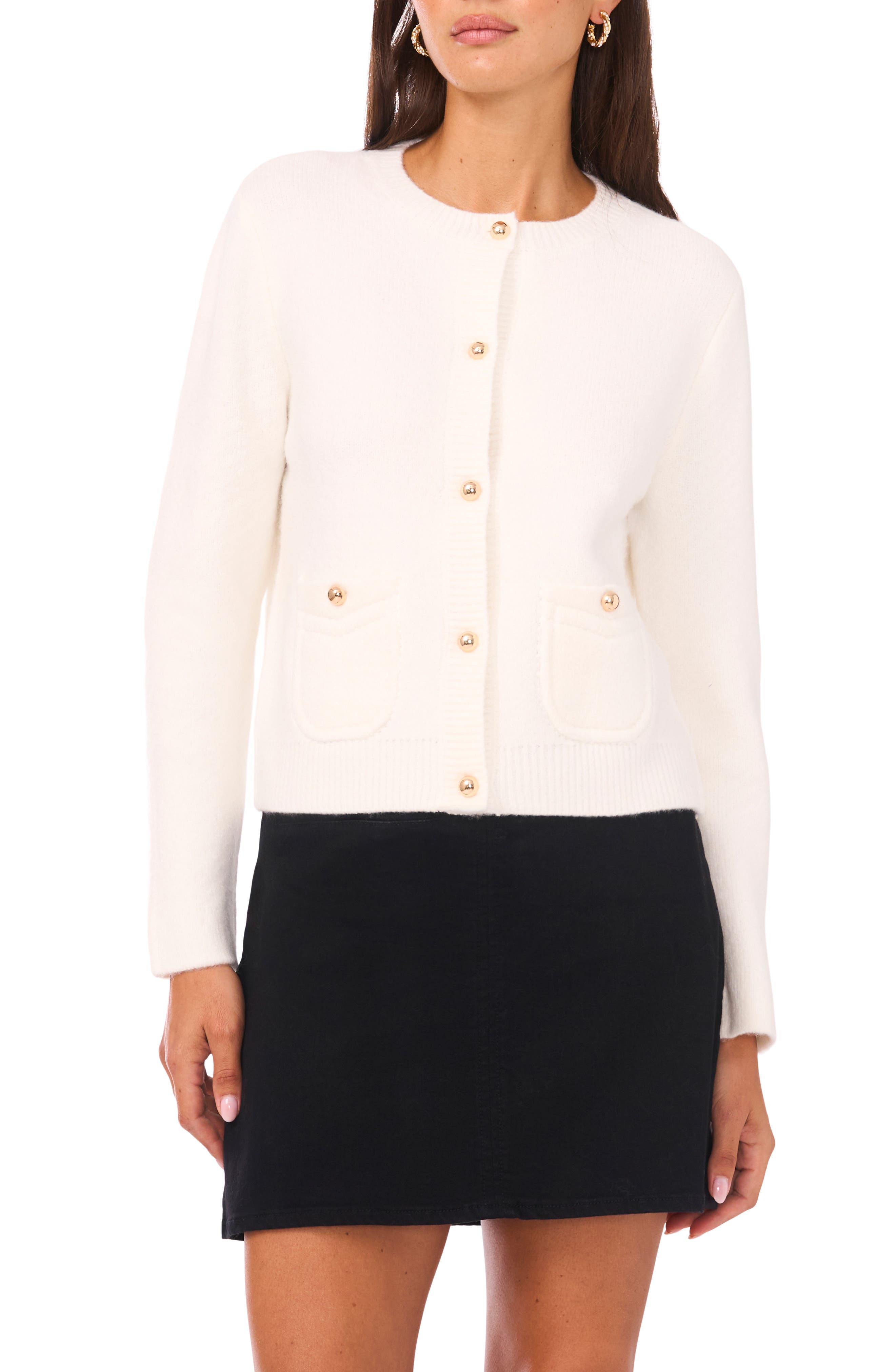 Long Sleeve Cardigan with Patch Pockets - image 3