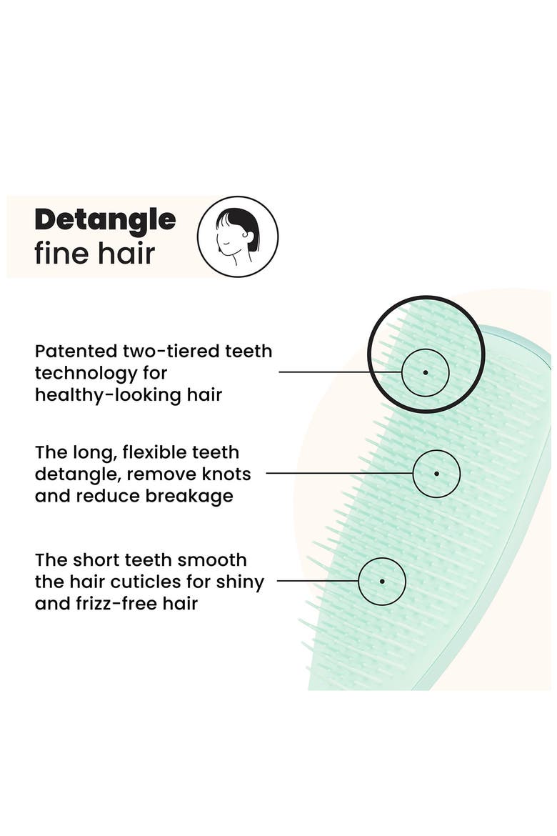 Ultimate Detangler Hairbrush for Fine & Fragile, Alternate, color, JADE LAGOON