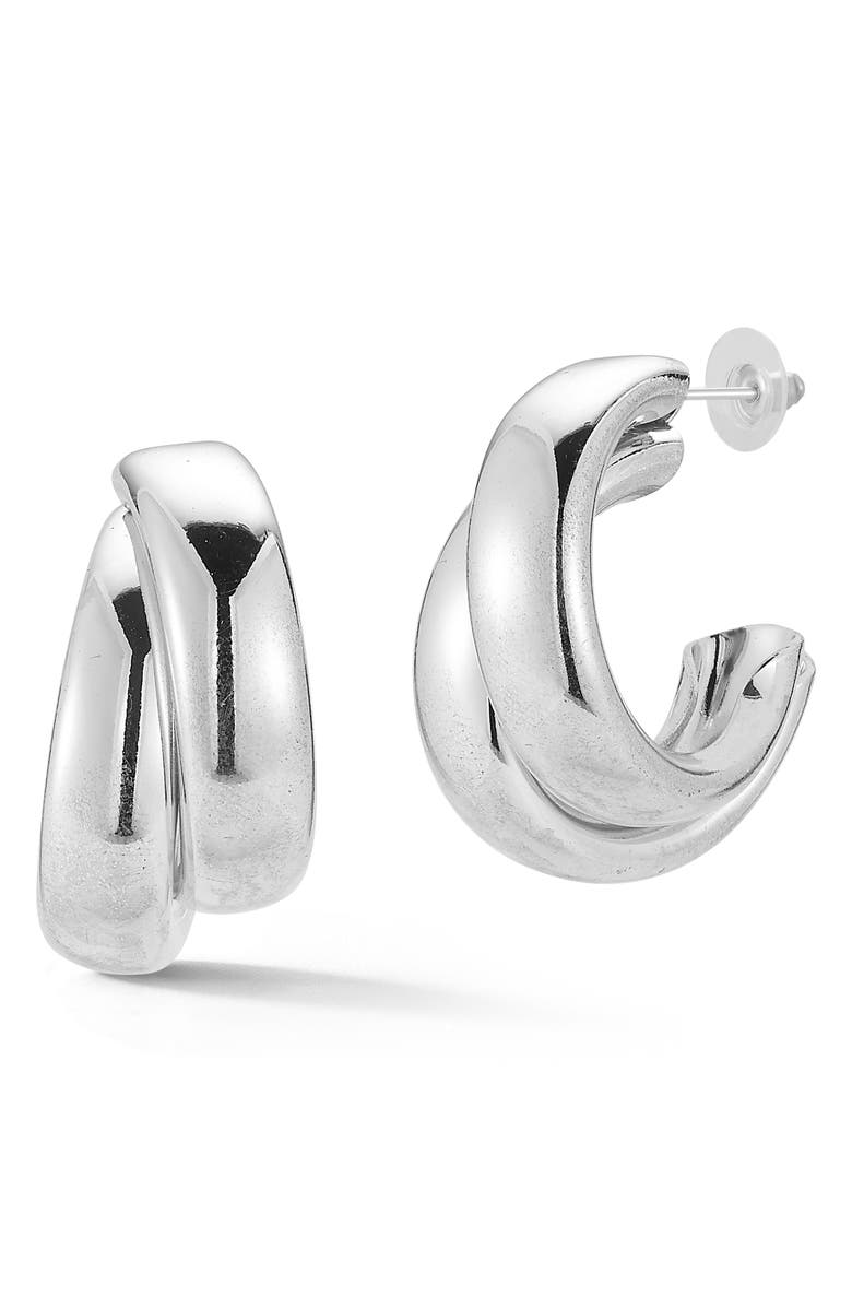 GLAZE JEWELRY Double Hoop Earrings, Main, color, 