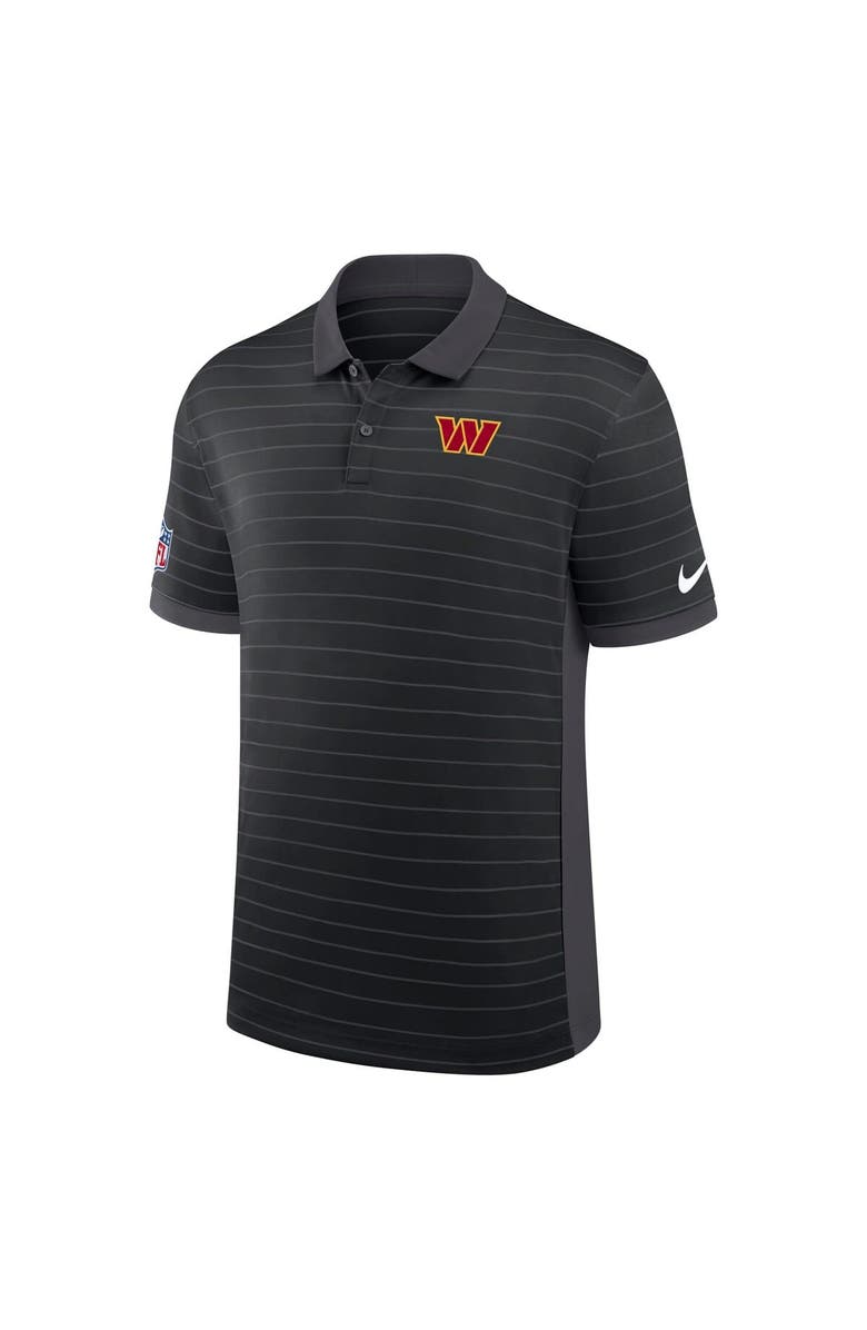 Nike Men's Nike Black Washington Commanders Sideline Victory Stripe Performance Polo, Alternate, color, Black